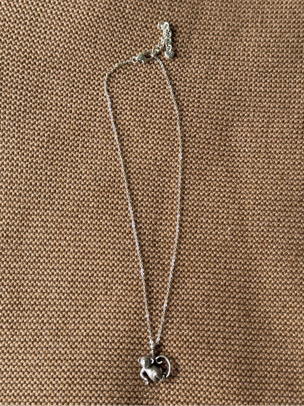 Brighton Monkeying Around Silver Necklace